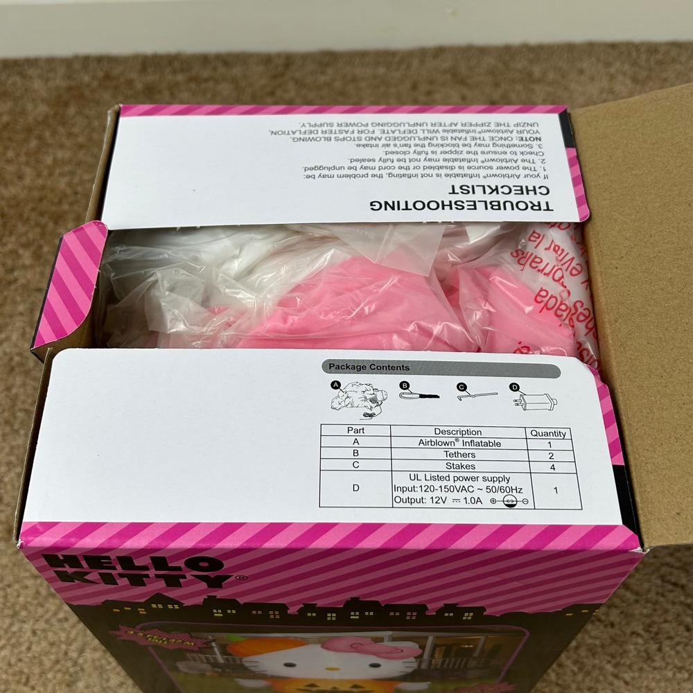 Hello Kitty Airblown Inflatable Halloween Pumpkin Costume Decor 4.5 FT Tall - Picture 6 of 7